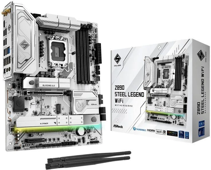 Motininė Plokštė - ASRock Z890 Steel Legend WiFi LGA 1851, Intel Core Ultra, 256GB DDR5, Wi-Fi 7, Thunderbolt 4