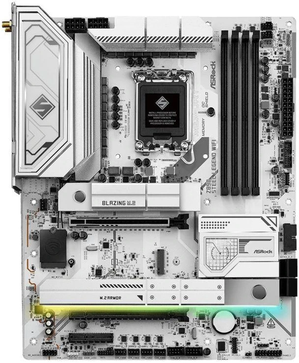 Motininė Plokštė - ASRock Z890 Steel Legend WiFi LGA 1851, Intel Core Ultra, 256GB DDR5, Wi-Fi 7, Thunderbolt 4