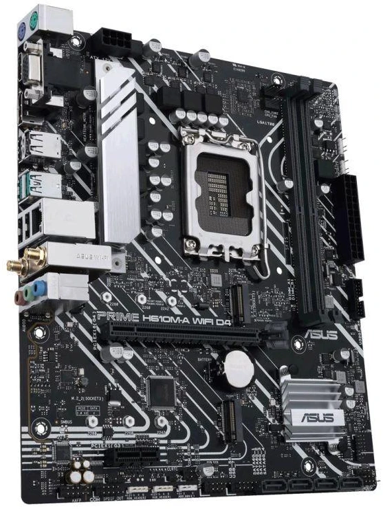 Asus | Pagrindinė plokštė H610M-A WIFI D4 | „Intel“ procesorių šeima | Procesoriaus lizdas LGA1700 | DDR4 atmintis | Atminties lizdai 2 | Palaikomos kietojo disko sąsajos SATA, M.2 | SATA prievadų skaičius: 4 | Lustų rinkinys Intel H610 | Formos faktorius