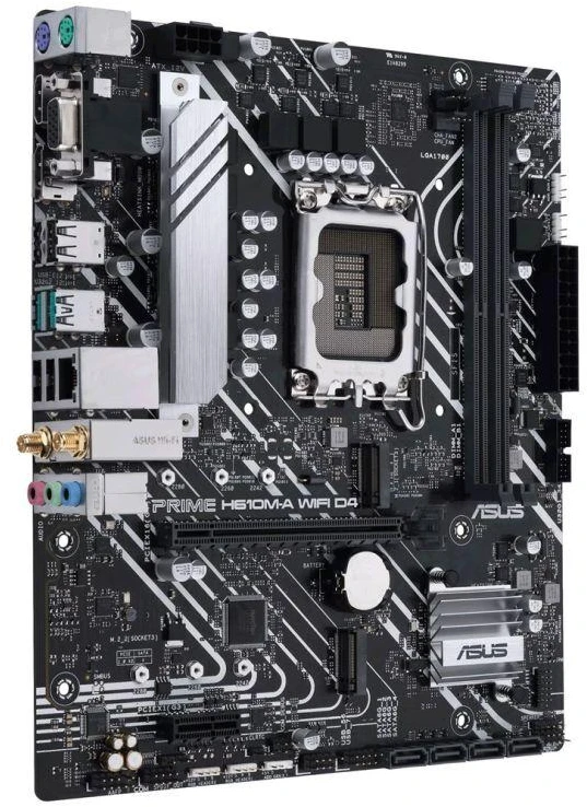 Asus | Pagrindinė plokštė H610M-A WIFI D4 | „Intel“ procesorių šeima | Procesoriaus lizdas LGA1700 | DDR4 atmintis | Atminties lizdai 2 | Palaikomos kietojo disko sąsajos SATA, M.2 | SATA prievadų skaičius: 4 | Lustų rinkinys Intel H610 | Formos faktorius