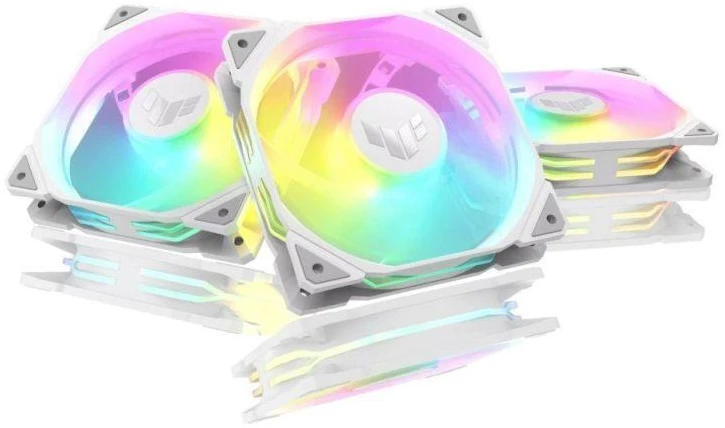 Kompiuterio Korpuso Aušintuvas - ASUS TUF GAMING TR120 ARGB 3x12cm Ventiliatoriai 77.4 CFM Balti