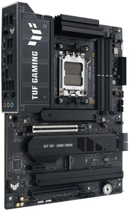 ASUS TUF GAMING X870E-PLUS WIFI7 AMD AM5 ATX pagrindinė plokštė 4xDDR5 PCIe 5.0 x16 4xM.2 1xHDMI 2xSATA