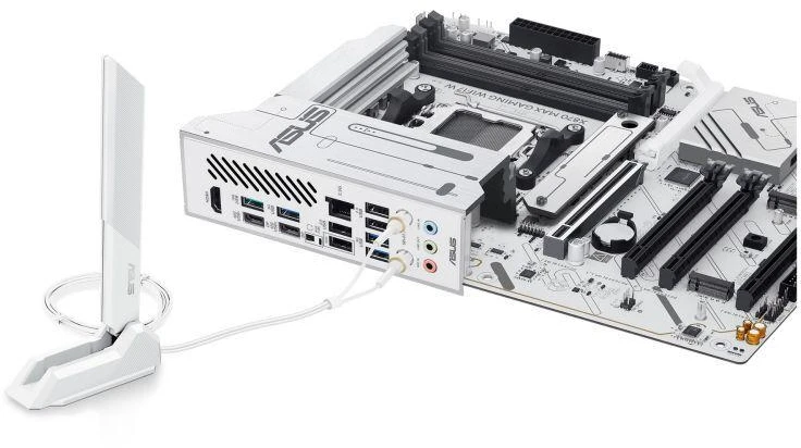 ASUS X870 MAX GAMING WIFI7 balta pagrindinė plokštė