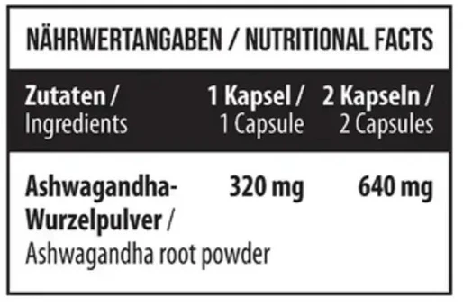 MST Sveika Ashwagandha 100 Kapsulių