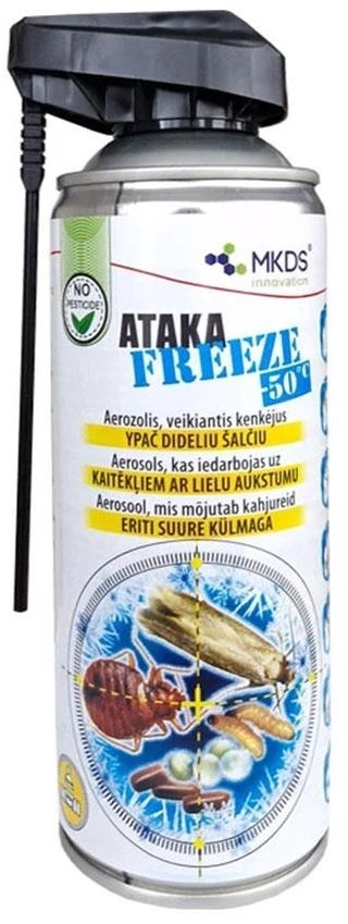 ATAKA FREEZE -50 °C šalčio aerozolis vabzdžių naikinimui, 400 ml