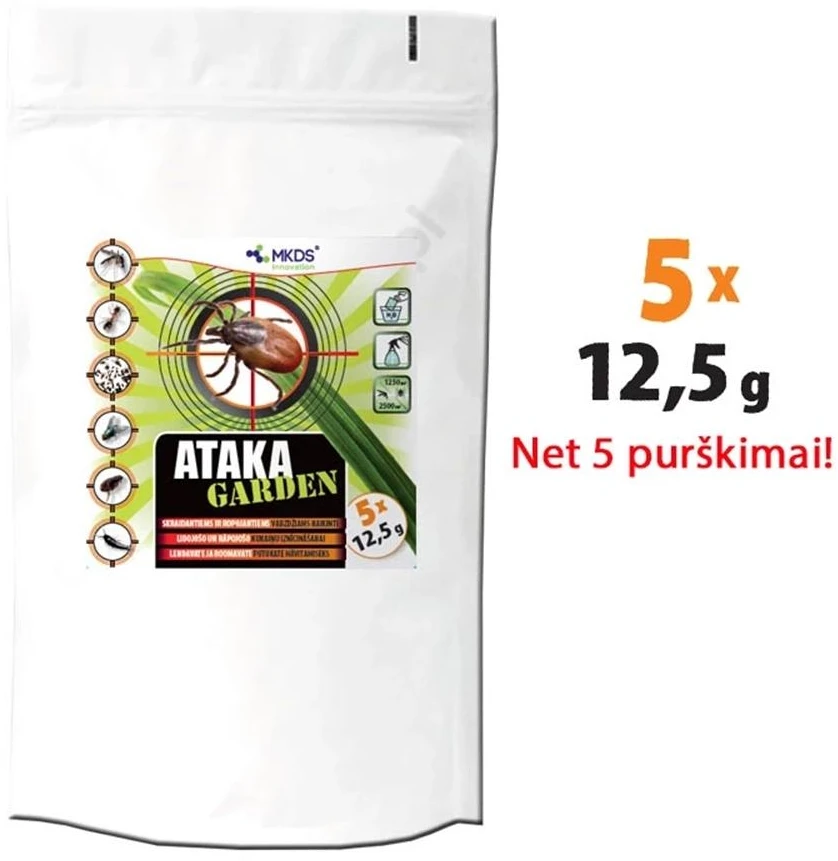 Ataka GARDEN insekticidas erkėms, uodams naikinti