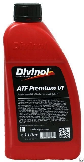 Divinol ATF Premium VI 1L Dexron VI, MB236.11, VWG055025
