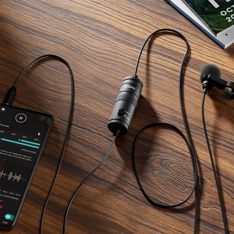 Mikrofonas BOYA 65-18000 HZ, 6.3 mm stereo adapteris, juodas / BY-M1 / BOYA10003