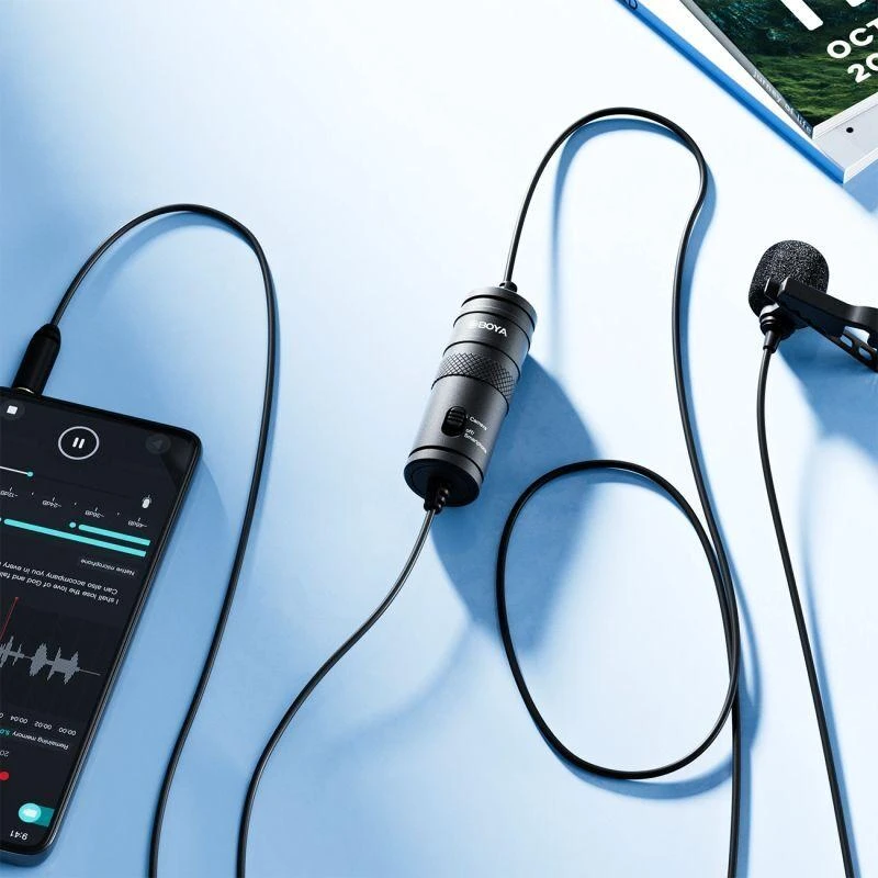 Mikrofonas BOYA 65-18000 HZ, 6.3 mm stereo adapteris, juodas / BY-M1 / BOYA10003