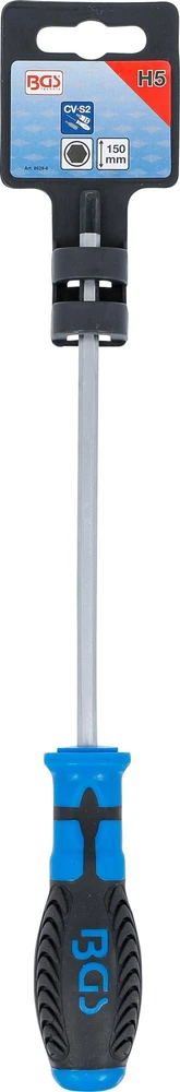 Grąžtas BGS ATSUKTUVAS | VIDINIS ŠEŠIAKAMPIS 5 MM | GELEŽTĖS ILGIS 150 MM (8629-6)