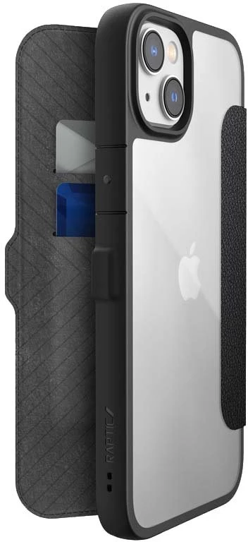 Atverčiamas dėklas iPhone 14 Plus, juodas X-Doria Raptic Urban Folio