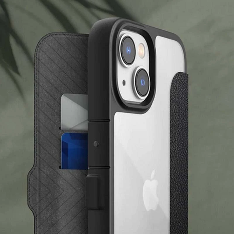 Atverčiamas dėklas iPhone 14 Plus, juodas X-Doria Raptic Urban Folio