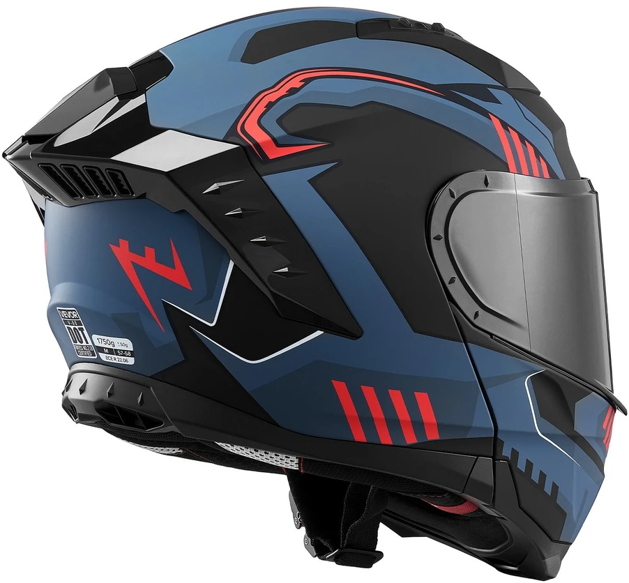 Atverčiamas motociklininko šalmas VEVOR V-80, M dydis