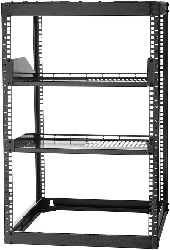 VEVOR 16U atviras tinklo rėmas, 585 mm gylis