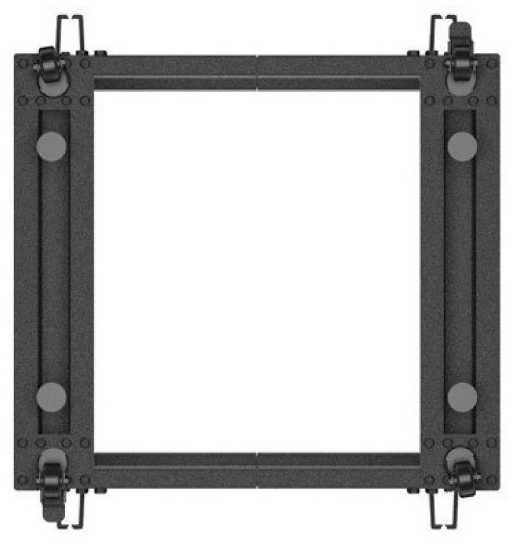 Lanberg Open Rack 9U 600x600-1100 reguliuojamas juoda
