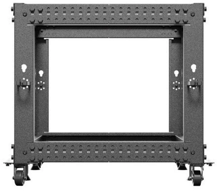 Lanberg Open Rack 9U 600x600-1100 reguliuojamas juoda