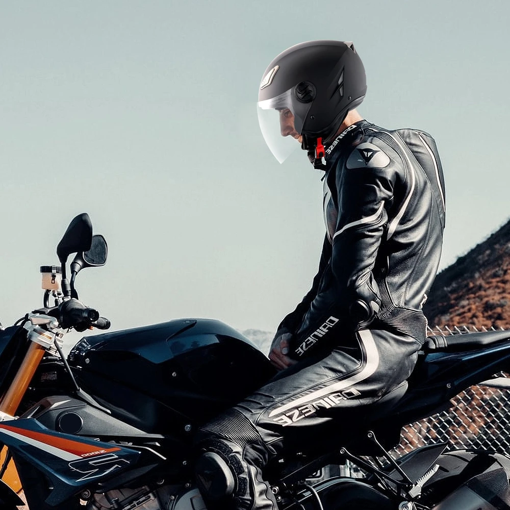 VEVOR 3/4 motociklininko šalmas su bluetooth