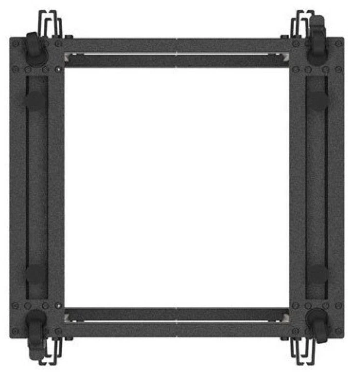 Lanberg Open Rack 15U 600x600-1100 reguliuojamas juoda