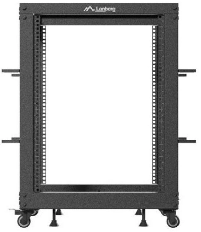 Lanberg Open Rack 15U 600x600-1100 reguliuojamas juoda