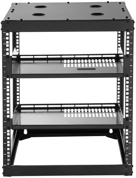VEVOR 12U atviras tinklo stovas, 585 mm