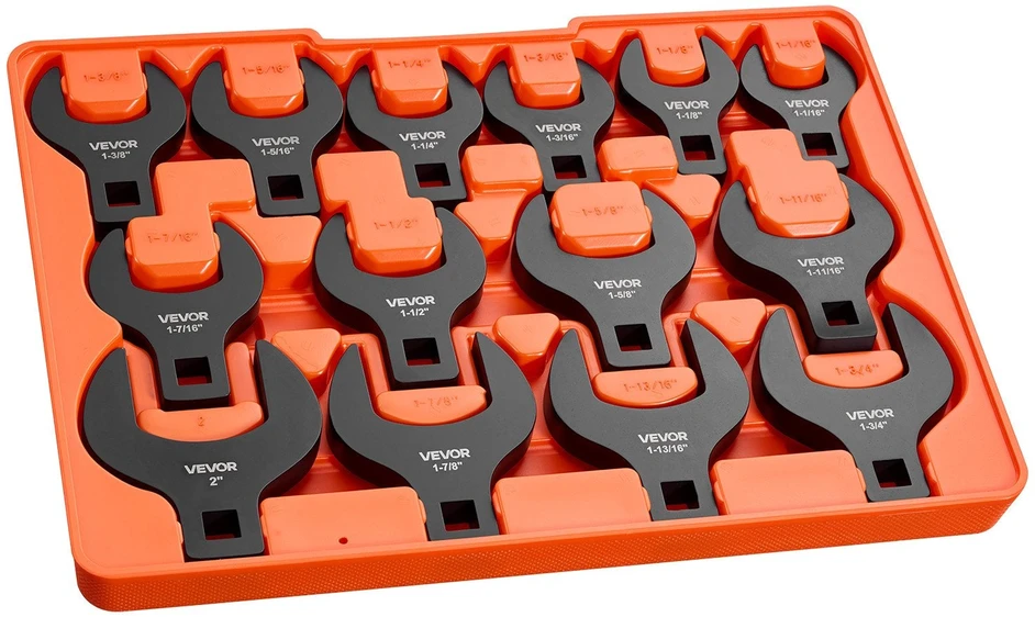 Atvirų galvučių raktų rinkinys VEVOR XMNJBS0014Y, 14 dalių, 1/2" jungtis