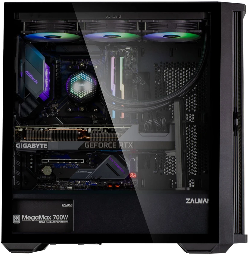 ATX formato kompiuterio korpusas su 4 ventiliatoriais Zalman Z10, juodas