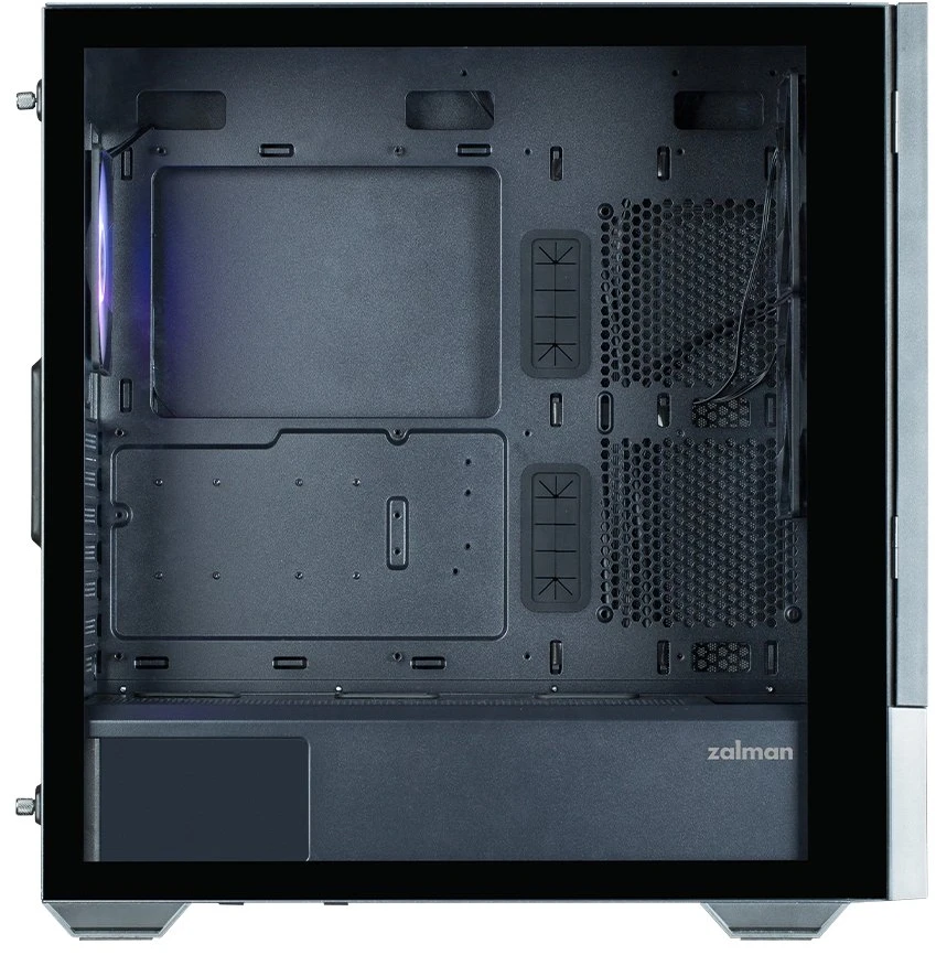 ATX kompiuterio korpusas su 15,6 colio ekranu Zalman Z10 DS, 1 × 120 mm ARGB ventiliatorius, juodas