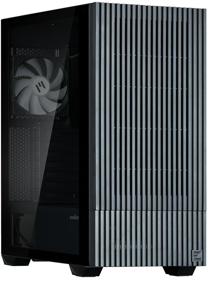 ATX kompiuterio korpusas su 15,6 colio ekranu Zalman Z10 DS, 1 × 120 mm ARGB ventiliatorius, juodas