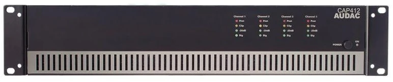 Audac CAP412 keturių kanalų galios stiprintuvas, 4 x 120 W, 100 V