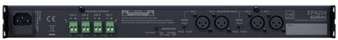 AUDAC EPA254 4 kanalų garso stiprintuvas, juodas