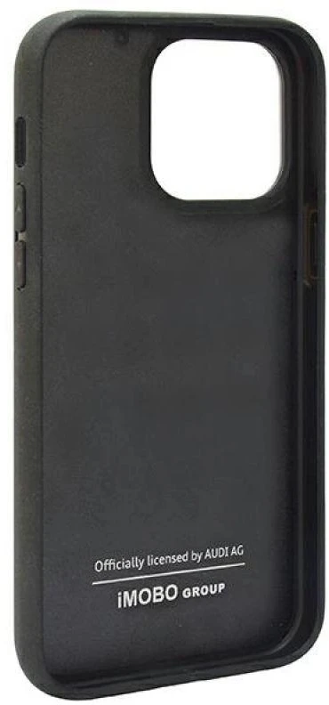 Audi Carbon Fiber Stripe Apple iPhone 14 Pro 6.1″ juodos spalvos kietas dėklas AUS-TPUPCIP14P-R8/D1-BK