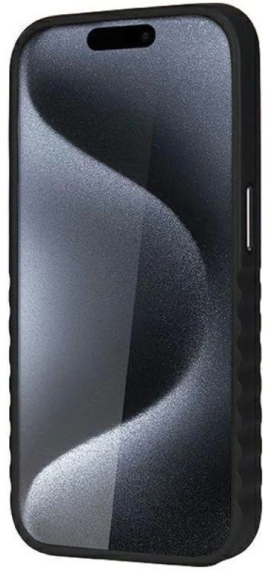 Audi Synthetic Leather MagSafe Apple iPhone 15 Pro Max 6.7″ juodos spalvos kietas dėklas AU-TPUPCMIP15PM-GT/D3-BK
