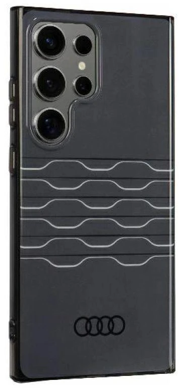 Audi IML Geometric Pattern Dėklas S24 Ultra S928 juodos spalvos kietas dėklas AU-IMLS24U-A6/D3-BK