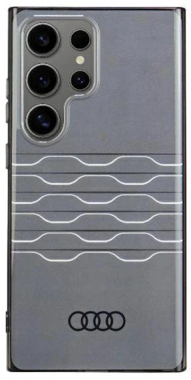 Audi IML Geometric Pattern Dėklas S24 Ultra S928 juodos spalvos kietas dėklas AU-IMLS24U-A6/D3-BK