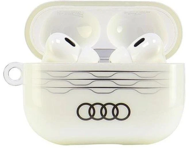 Audi IML Geometric Pattern AirPods Pro 2 dėklas baltos spalvos AU-IMLAPP2-A6/D3-WE