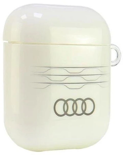 Audi IML Geometric Pattern AirPods 1/2 dėklas baltos spalvos AU-IMLAP-A6/D3-WE