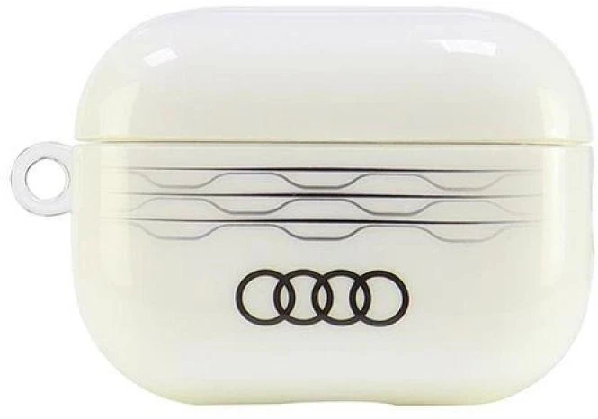 Audi IML Geometric Pattern AirPods Pro 2 dėklas baltos spalvos AU-IMLAPP2-A6/D3-WE