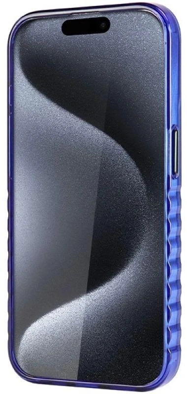 Audi IML Big Logo MagSafe Dėklas Apple iPhone 15 Pro 6.1″ mėlynos spalvos hardcase AU-IMLMIP15P-Q5/D2-BE