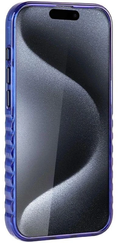 Audi IML Big Logo MagSafe Dėklas Apple iPhone 15 Pro 6.1″ mėlynos spalvos hardcase AU-IMLMIP15P-Q5/D2-BE