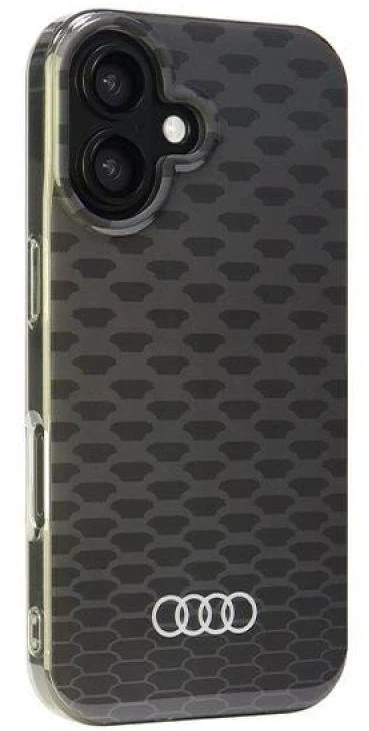 Audi IML Stitching Pattern MagSafe Apple iPhone 16 6.1″ juodos spalvos kietas dėklas AU-IMLMIP16-Q5/D3-BK