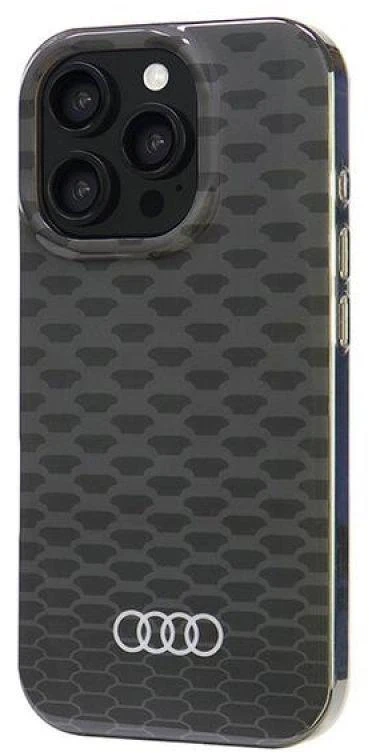 Audi IML Stitching Pattern MagSafe Apple iPhone 16 Pro 6.3″ juodos spalvos kietas dėklas AU-IMLMIP16P-Q5/D3-BK