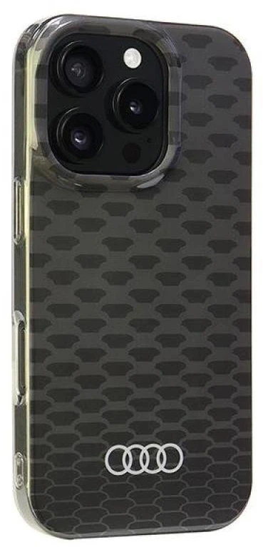 Audi IML Stitching Pattern MagSafe Apple iPhone 16 Pro 6.3″ juodos spalvos kietas dėklas AU-IMLMIP16P-Q5/D3-BK