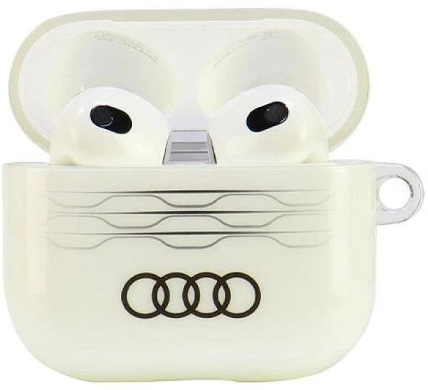 Audi IML Geometric Pattern AirPods 3 dėklas baltos spalvos AU-IMLAP3-A6/D3-WE