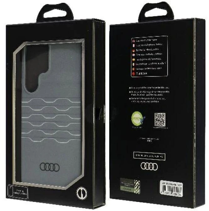 Audi IML Geometric Pattern Dėklas S24 Ultra S928 Pilkas kietas dėklas AU-IMLS24U-A6/D3-GY