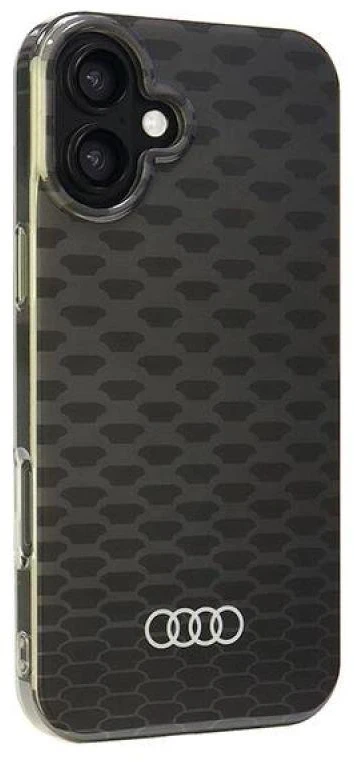 Audi IML Stitching Pattern MagSafe Apple iPhone 16 Plus 6.7″ juodos spalvos kietas dėklas AU-IMLMIP16M-Q5/D3-BK