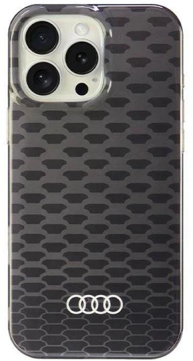 Audi IML Stitching Pattern MagSafe Apple iPhone 16 Pro Max 6.9″ juodos spalvos kietas dėklas AU-IMLMIP16PM-Q5/D3-BK