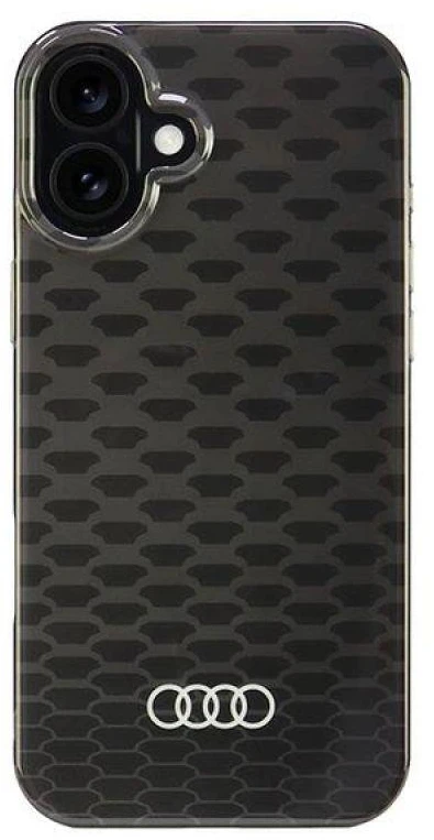 Audi IML Stitching Pattern MagSafe Apple iPhone 16 Plus 6.7″ juodos spalvos kietas dėklas AU-IMLMIP16M-Q5/D3-BK