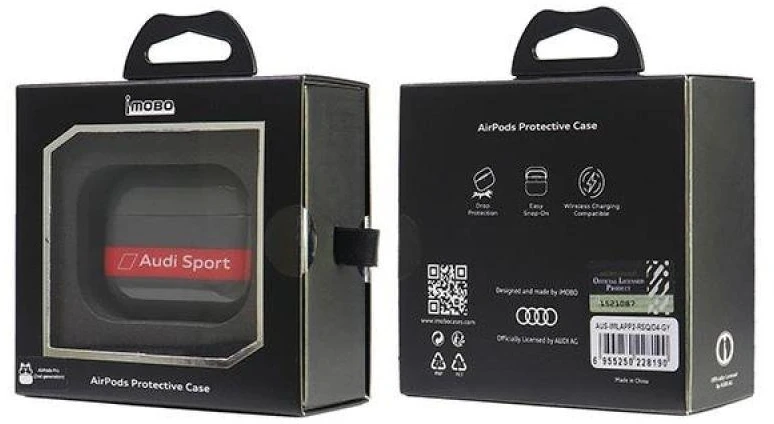Audi IML Sport AirPods Pro 2 dėklas pilkos spalvos AUS-IMLAPP2-RSQ/D4-GY