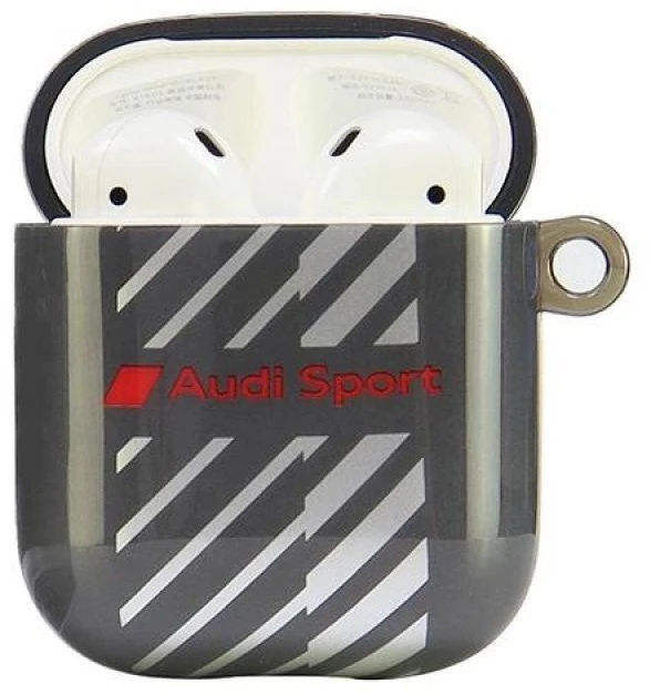 Audi IML Sport AirPods 1/2 dėklas juodos spalvos AUS-IMLAP-RSQ/D1-BK