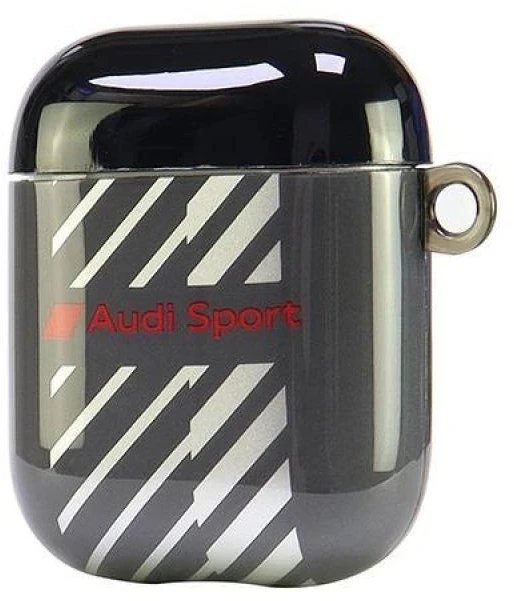 Audi IML Sport AirPods 1/2 dėklas juodos spalvos AUS-IMLAP-RSQ/D1-BK
